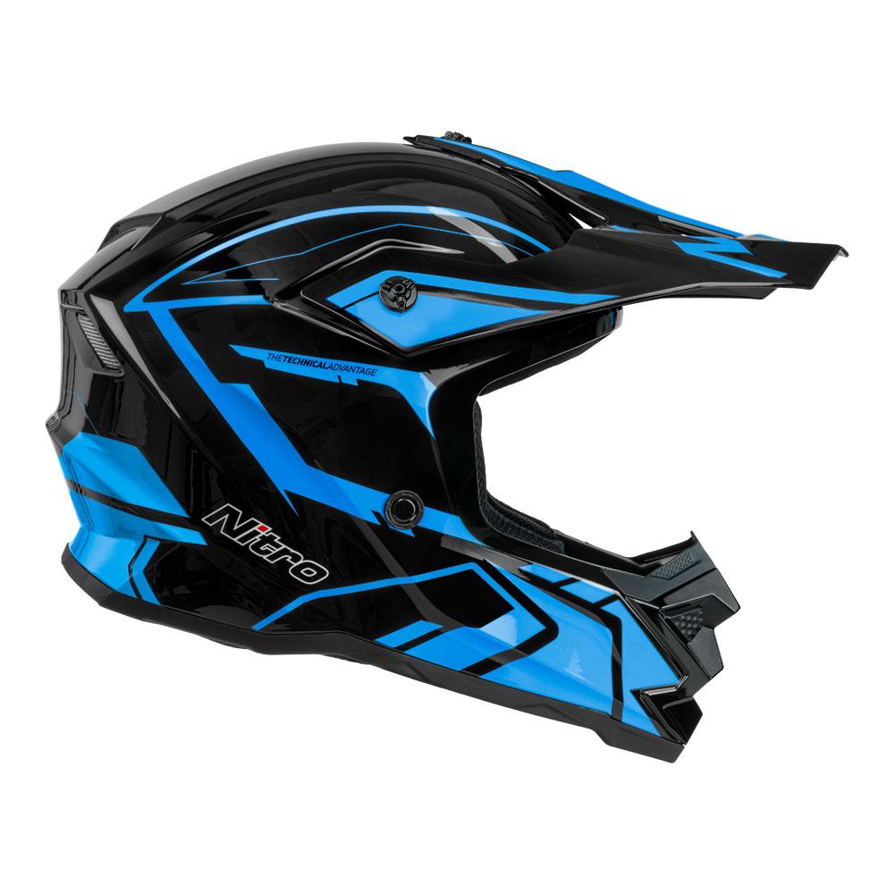NITRO MX710 YOUTH SHARD II BLUE BLACK YL