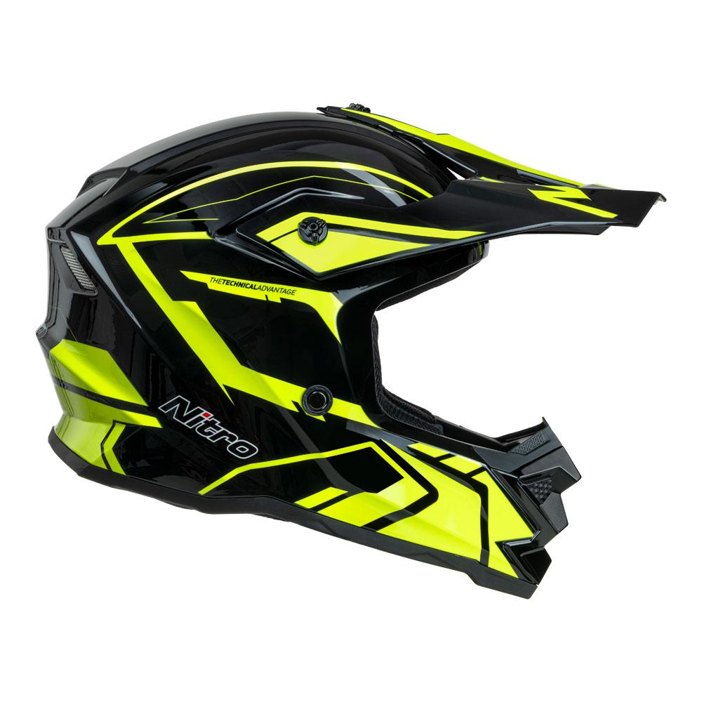 NITRO MX710 YOUTH SHARD II FLURO YELLOW BLACK YL