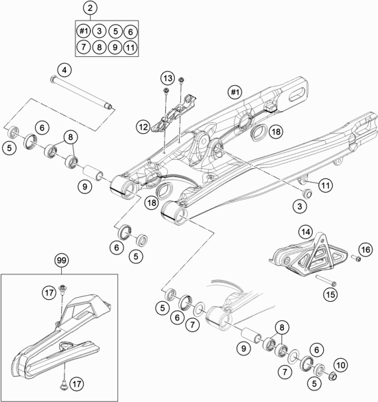 HUSQVARNA/KTM SWING ARM COMPLETE TC/SX85 15-24 – 47104030144