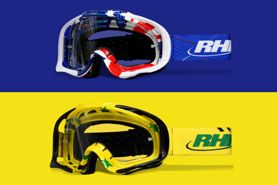 RHK GOOGLES GREEN GOLD PATRIOT SERIES WITH NO FOG LENS