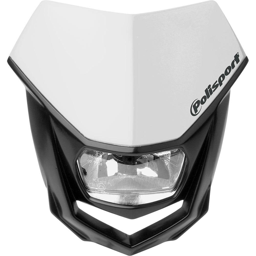 POLISPORT HEADLIGHT HALO BLACK/WHITE