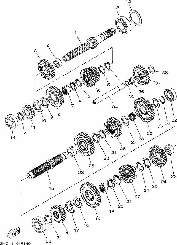 YAMAHA GEAR 4TH WHEEL 25T – 99999-04429