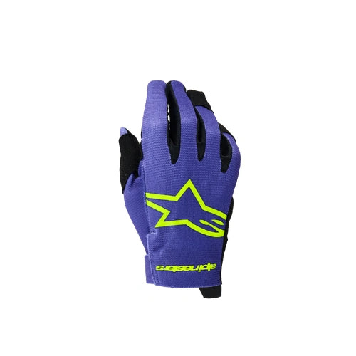 ALPINESTARS YOUTH RADAR GLOVES PURPLE/ FLURO YELLOW