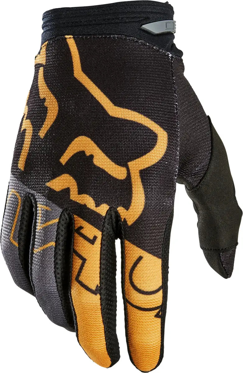 FOX YOUTH 180 SKEW GLOVE BLACK GOLD L