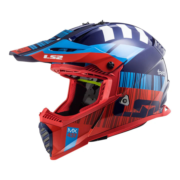LS2 MX437 FAST EVO 3XL XCODE RED BLU