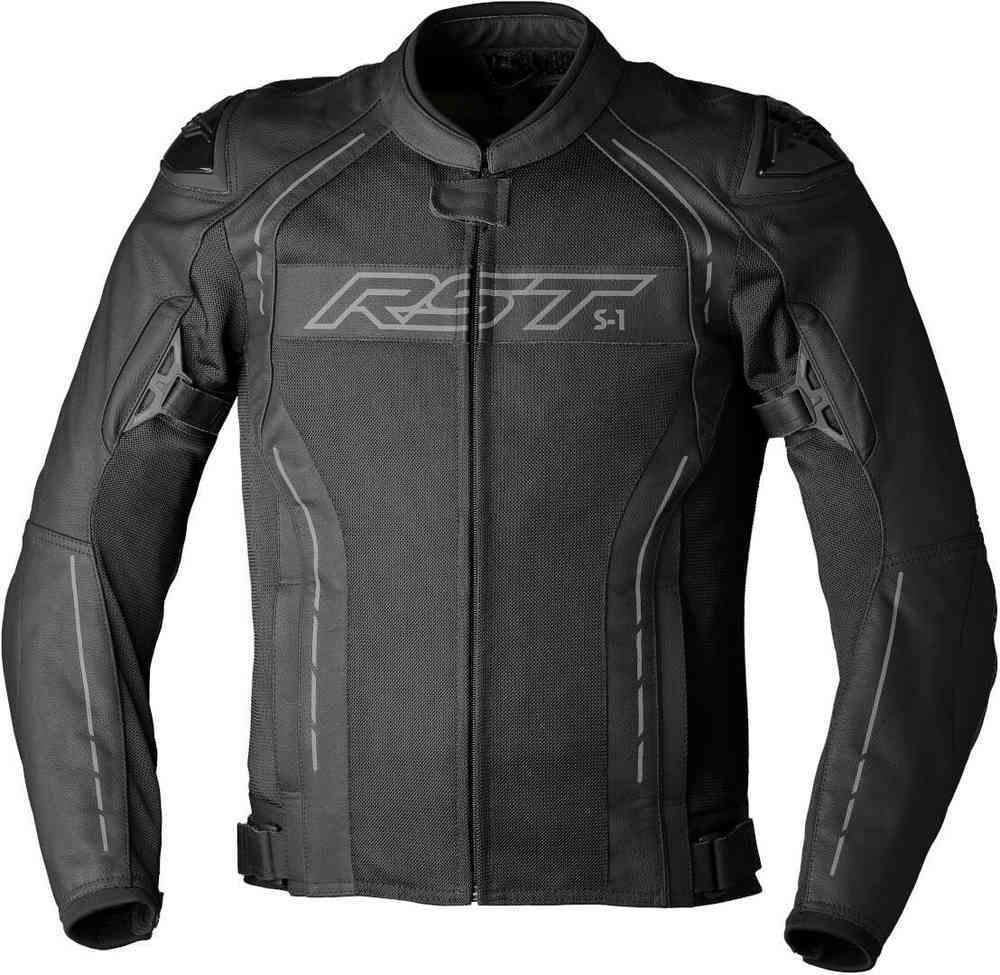 RST S-1 VENTED LEATHER MESH JACKET BLACK