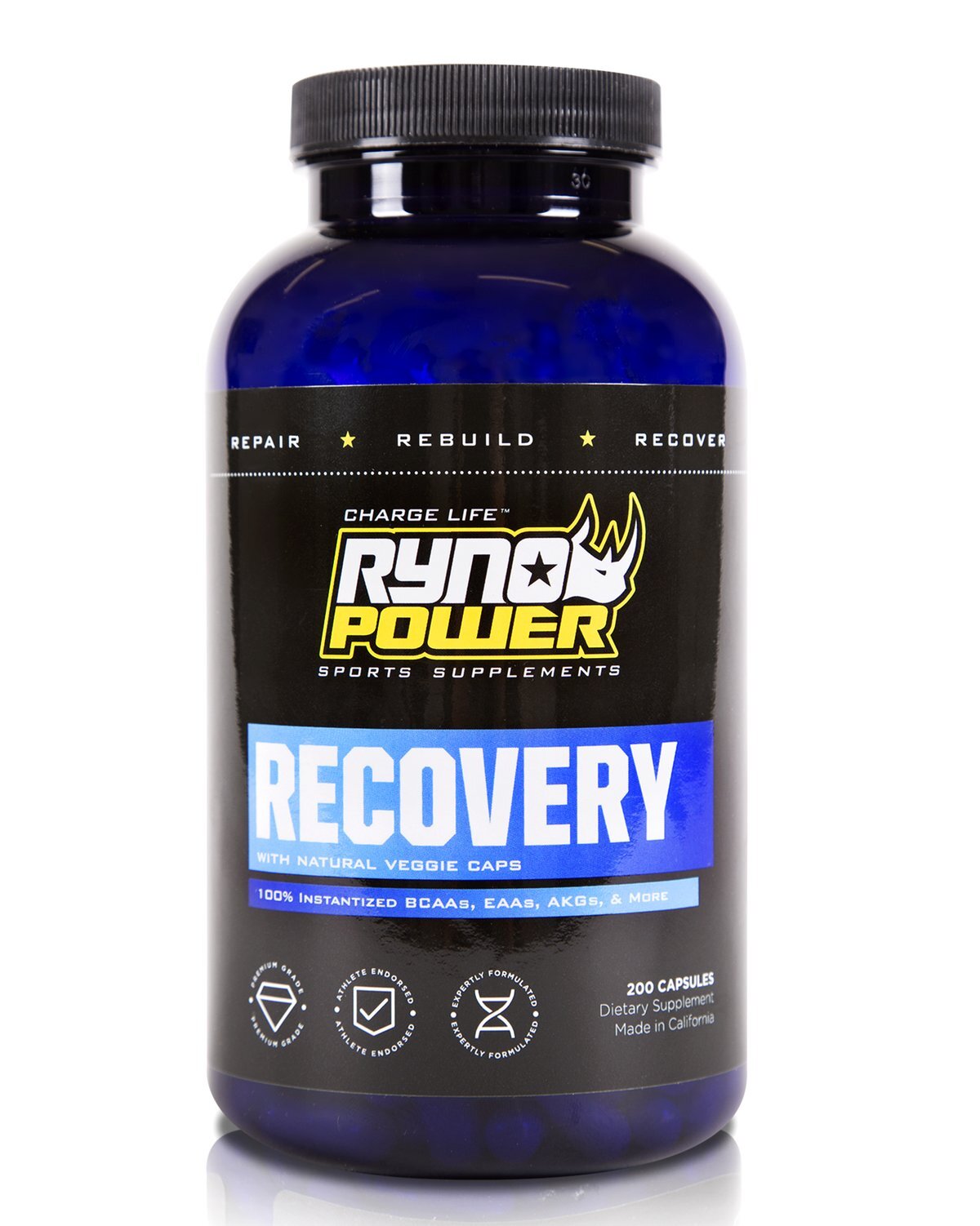 RYNO POWER RECOVERY CAPSULES 200 CAPSULES 33 SERVES