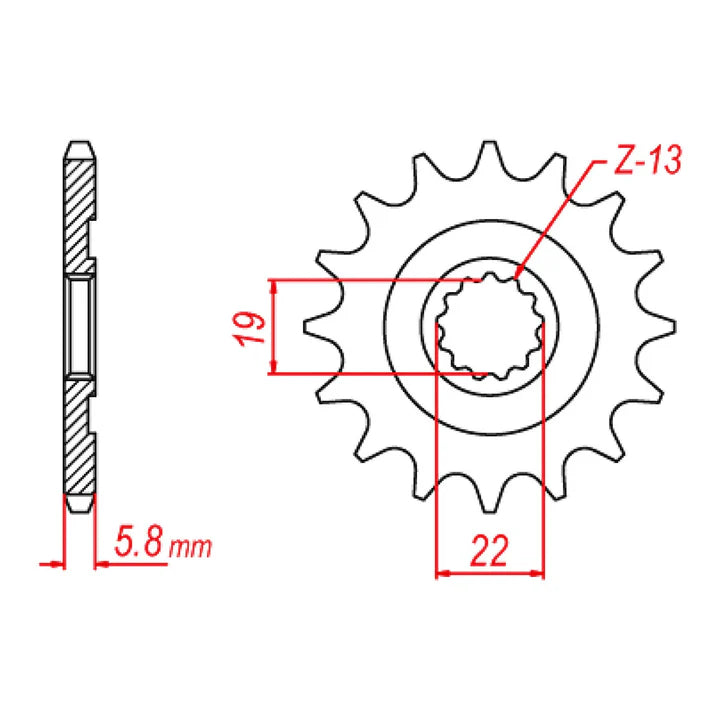 MTX FRONT SPROCKET 520 14T