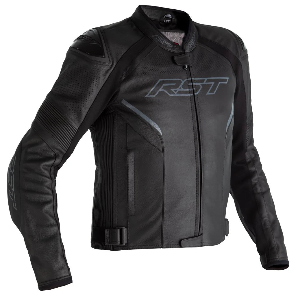 RST SABRE CE LEATHER JACKET BLACK