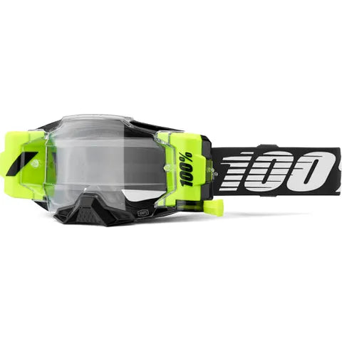 100% ARMEGA FORECAST GOGGLE BLK CLEAR LENS