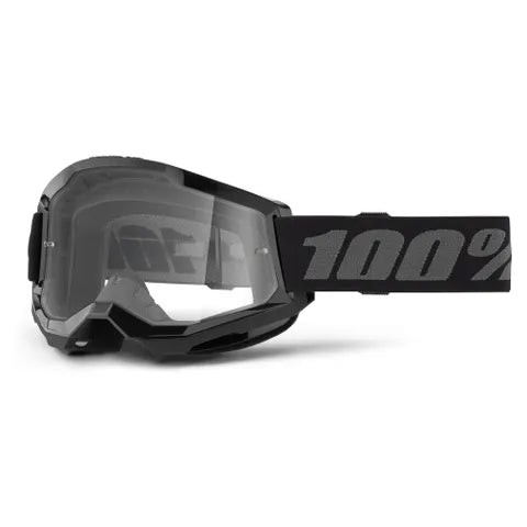 100% STRATA 2 JUNIOR GOGGLE BLACK-CLEAR LENS