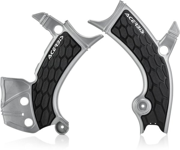 ACERBIS X GRIP FRAME GUARDS YZF 250 19-23 YZF 450 18-22 SILVER/BLACK