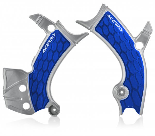 ACERBIS X GRIP FRAME GUARDS YZF 250 19-23 YZF 450 18-22 SILVER/BLUE