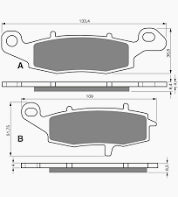 GOLDFREN SINTERED SPORTS BRAKE PADS GF104 S3 PH193