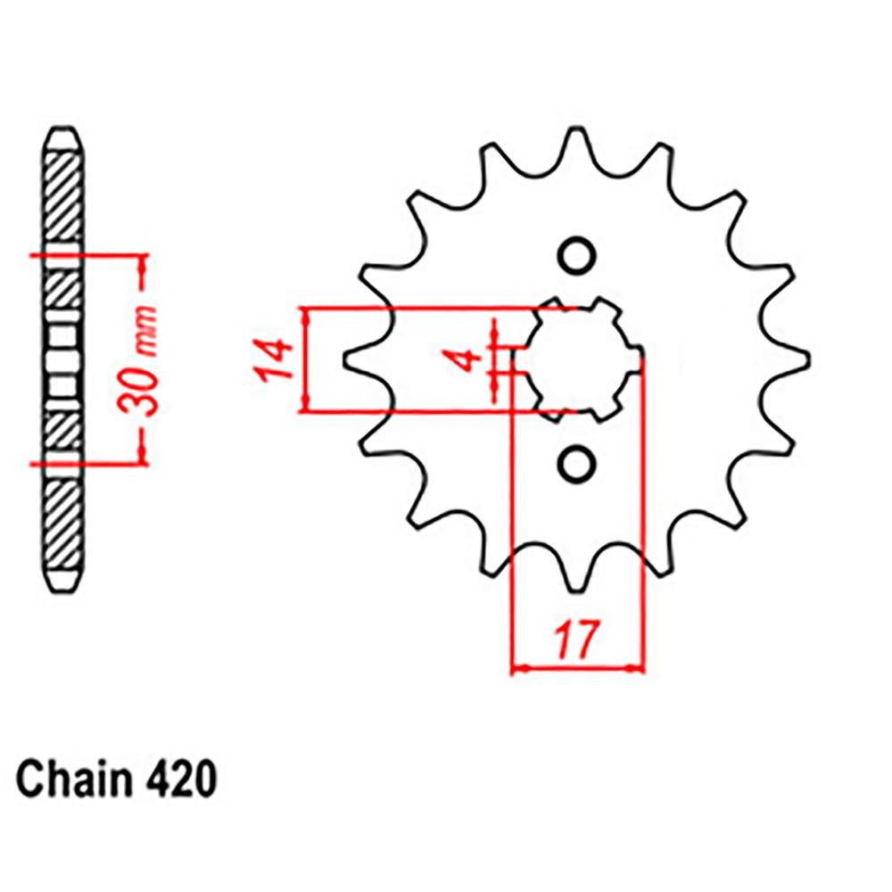 CYKEL FRONT SPROCKET HONDA GROM MSX125 2014-2018 13T