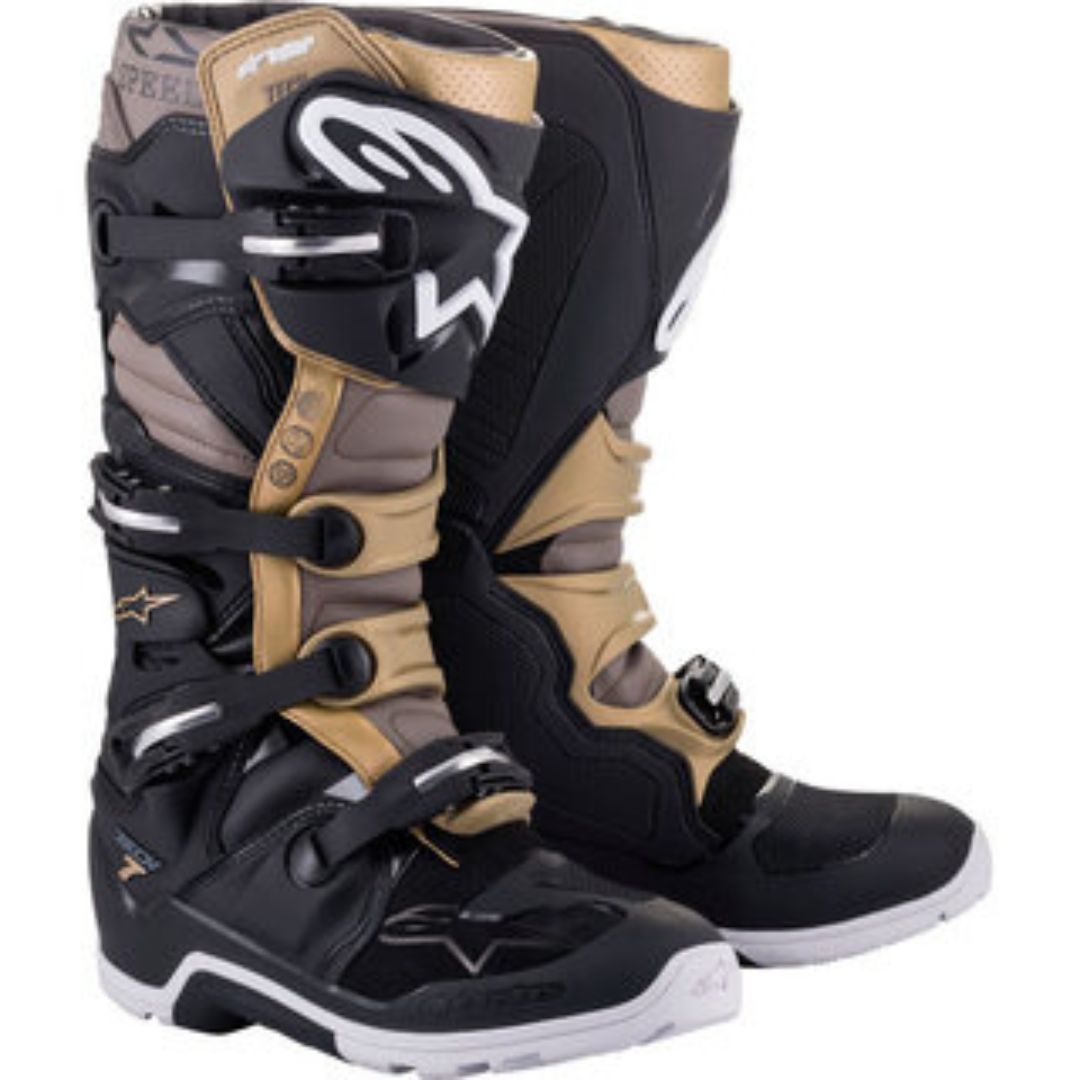 ALPINESTARS TECH 7 DRYSTAR ENDURO BOOTS BLACK/GOLD 12