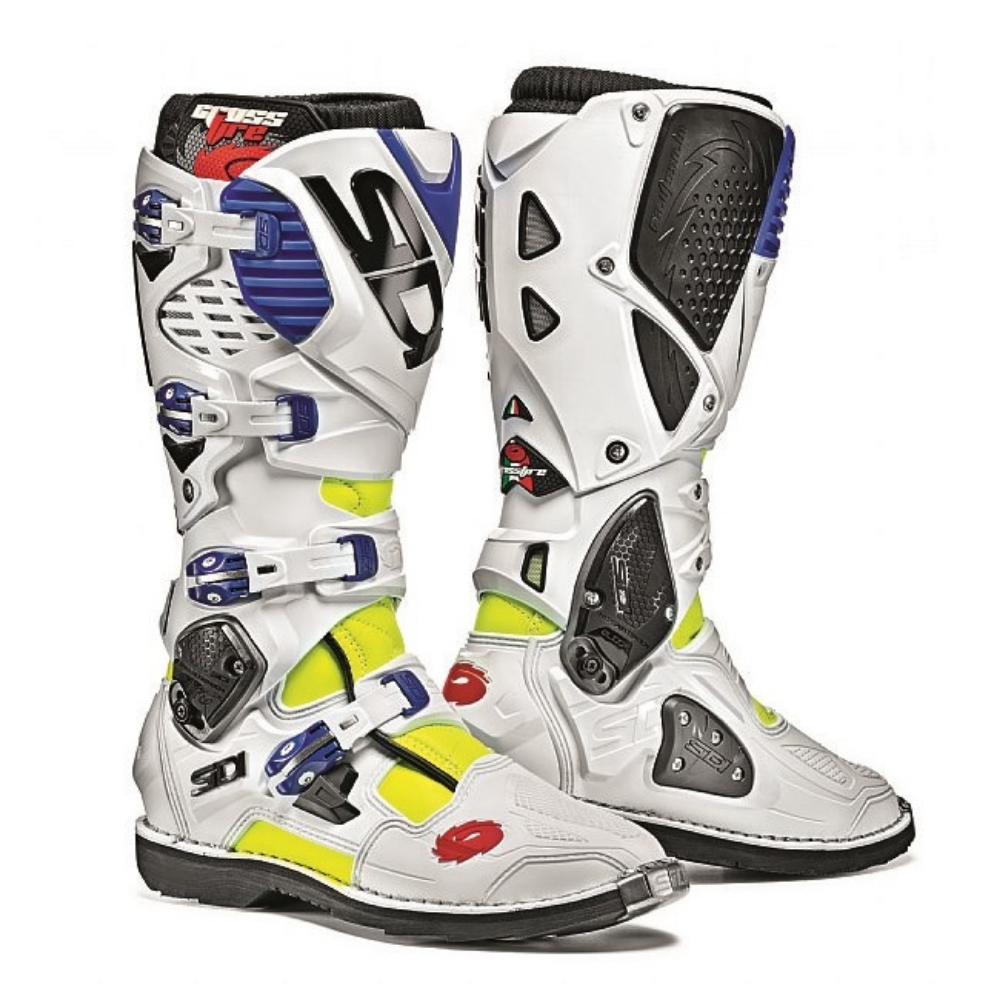 SIDI CROSSFIRE 2 BOOT YELLOW FLURO/WHITE/BLUE/43