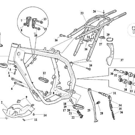 HUSQVARNA ENGINE HEAD SUPPORT – 8000H1923