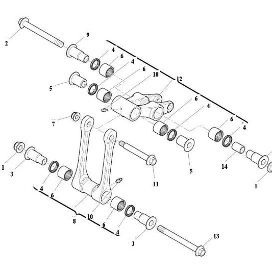 HUSQVARNA/HUSABERG REAR LINKAGE SET TC/TE/TXC/SMR 11-12 – 8000H2365