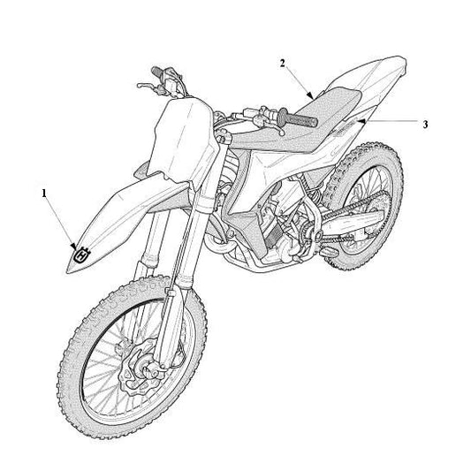 HUSQVARNA SIDE PANEL STICKER SX TC449 – 8000H6669