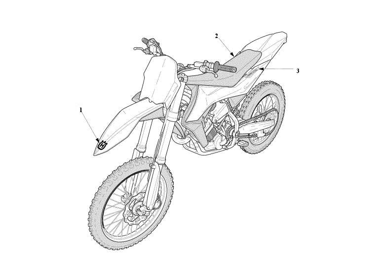 HUSQVARNA SIDE PANEL STICKER SX TC449 – 8000H6669