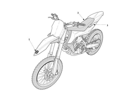 HUSQVARNA SIDE PANEL STICKER SX TC449 – 8000H6669