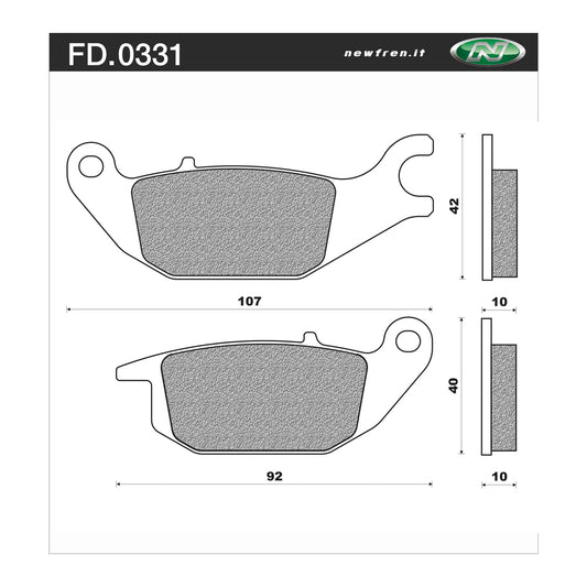 NEWFREN BRAKE PADS TOURING ORGANIC