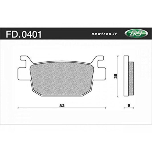 NEWFREN BRAKE PADS SCOOTER ELITE ORGANIC