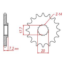 RT FRONT SPROCKET YAMAHA 420