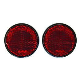 CYKEL REFLECTOR RED ROUND STICK ON 43X9MM 2 PACK