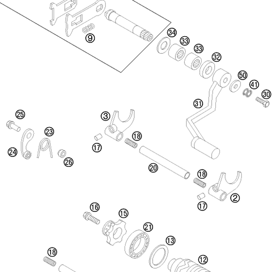 HUSQVARNA/KTM SHIFTING MECHANISM STOP DISC 15X25X0.5 – 47033043000