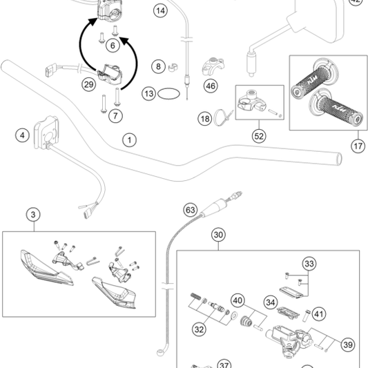 HUSQVARNA MIRROR CLAMP 09 – 50302044000