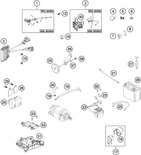 HUSQVARNA WIRING HARNESS BATTERY – 81311059050