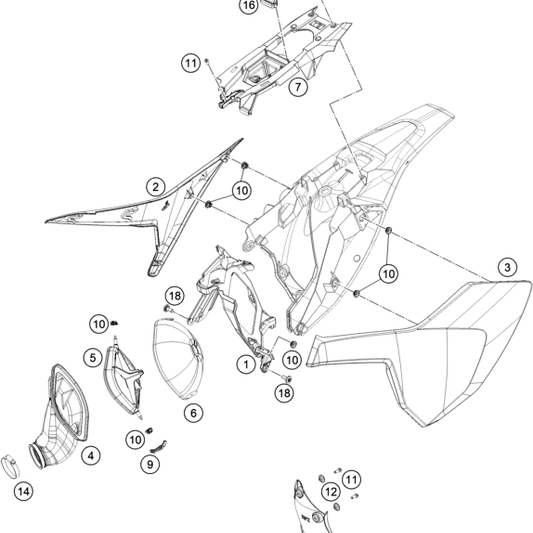 HUSQVARNA/KTM REAR SHOCK SPLASH PROTECTION – 47206010000