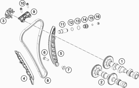 HUSQVARNA/KTM EXHAUST CAMSHAFT – 63636510044