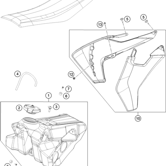 HUSQVARNA RADIATOR SHROUDS/SPOILER KIT TC85 2023 – 23608054000BNA