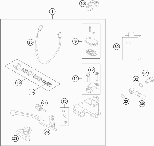 KTM FRONT BRAKE LEVER