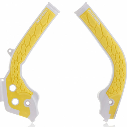 ACERBIS X GRIP FRAME GUARDS SX-F/EXC-F/FC/TC/TE/FE WHITE/YELLOW