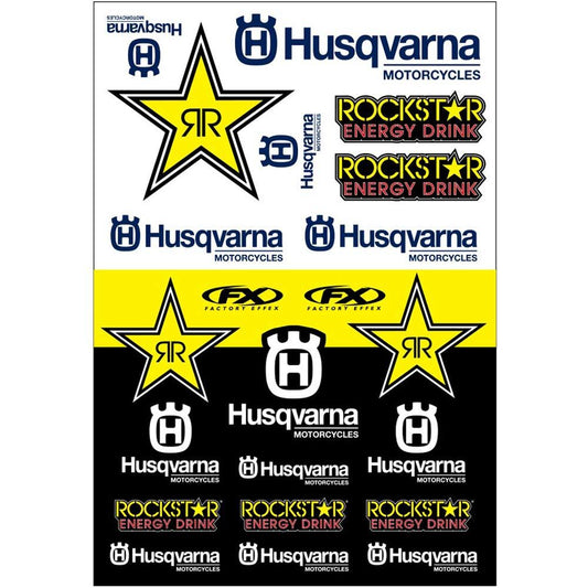 HUSQVARNA RACING STICKER SHEET OEM REPLICA – 22-68632