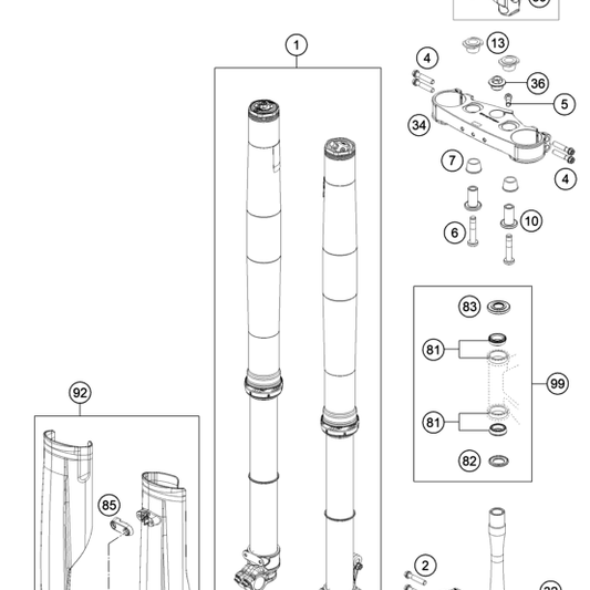 HUSQVARNA HANDLEBAR MOUNT D28MM H36MM – A48001039036