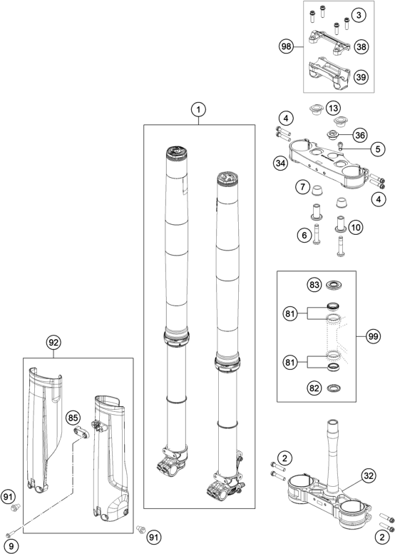 HUSQVARNA HANDLEBAR MOUNT D28MM H36MM – A48001039036