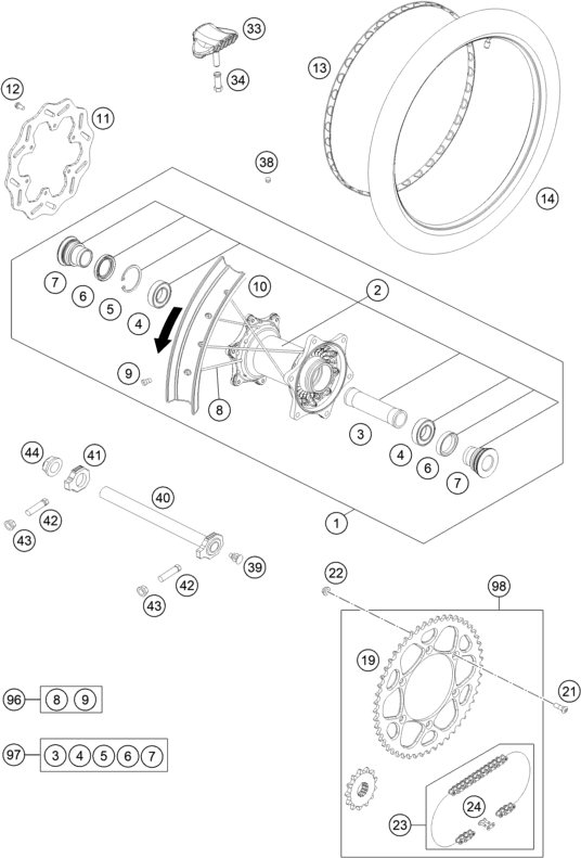 HUSQVARNA /KTM SPOKE M4.5X205-19" 16 – 79010071205