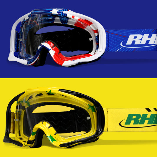 RHK GOOGLES GREEN GOLD PATRIOT SERIES WITH NO FOG LENS