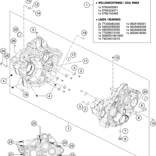 HUSQVARNA ENGINE SEAL KIT 350CC – A47030099000