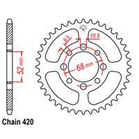 RK REAR SPROCKET KAWASAKI SUZUKI 420