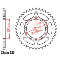 RK REAR SPROCKET HONDA KAWASAKI YAMAHA 520