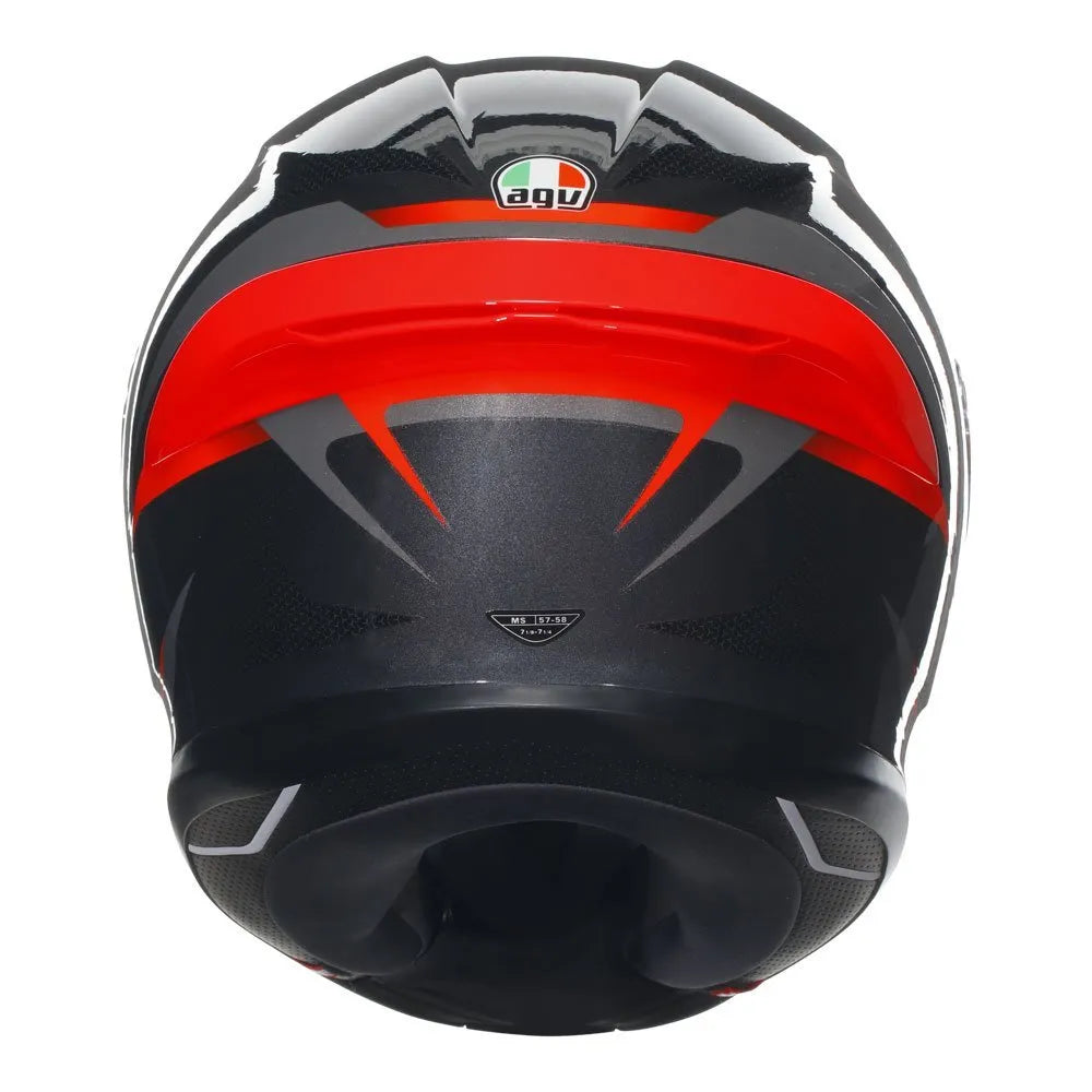 AGV K6 S SLASHCUT BLACK/RED - M