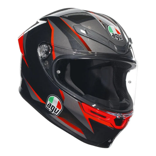 AGV K6 S SLASHCUT BLACK/RED - M