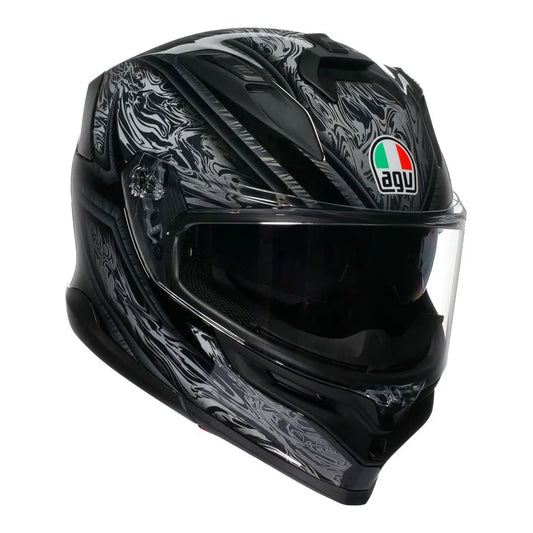 AGV K7 DAMASCUS BLACK/SILVER - M