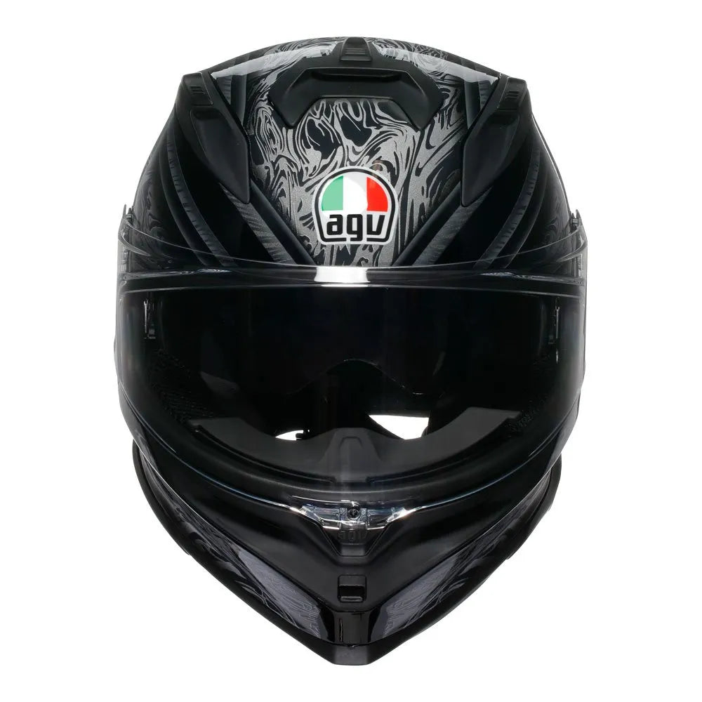 AGV K7 DAMASCUS BLACK/SILVER - M